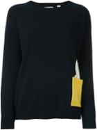 Chinti And Parker Miffy Chest Pocket Jumper, Women's, Size: Large, Blue, Cashmere