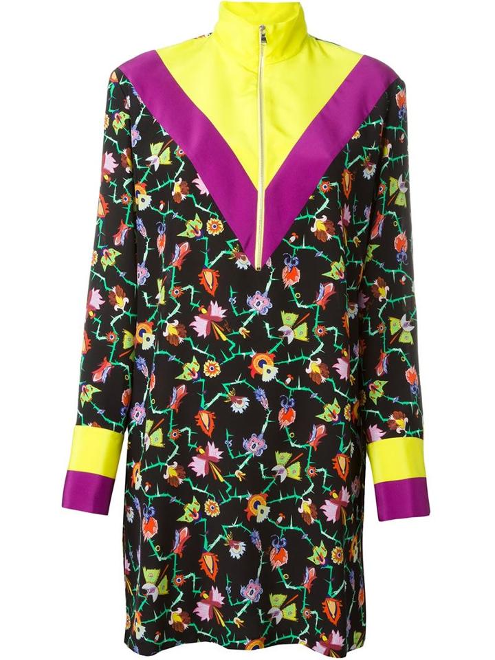 Emilio Pucci Zip Detail Floral Print Dress, Women's, Size: 44, Silk