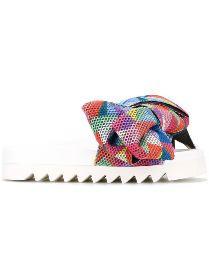 Joshua Sanders Oversized Knot Pool Slides - Multicolour