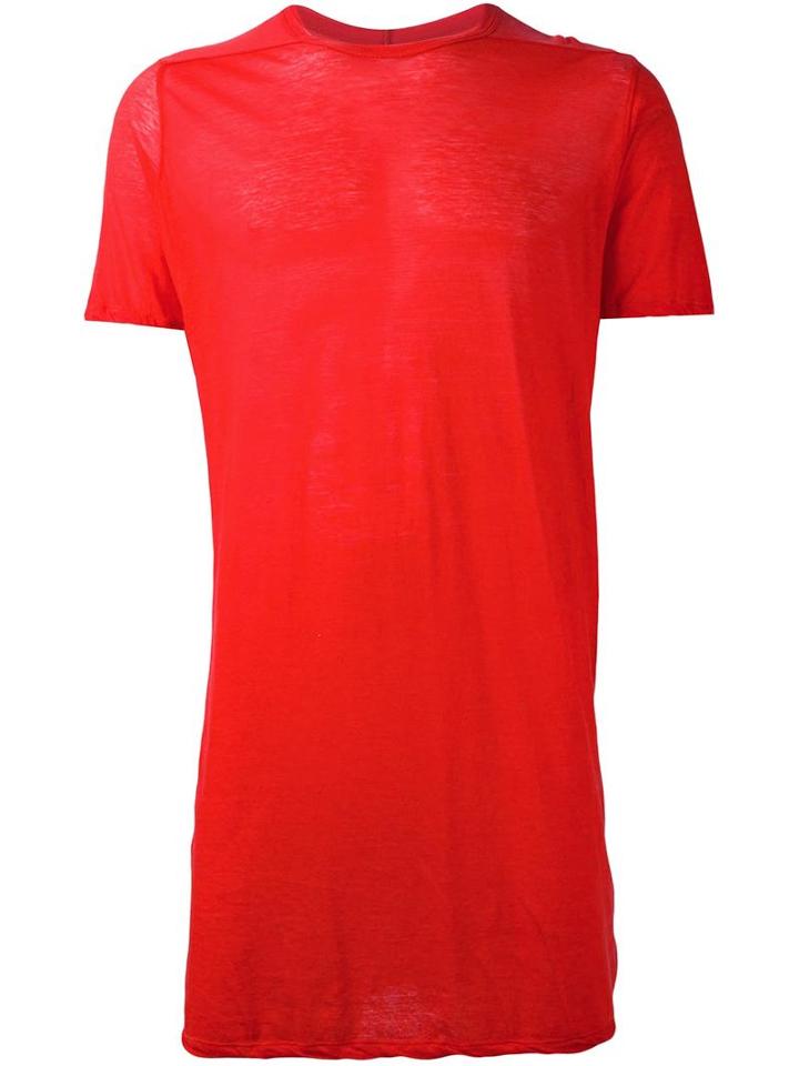 Rick Owens Level T-shirt, Men's, Size: Small, Red, Cotton