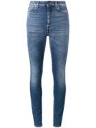 Saint Laurent Blue High Waisted Skinny Jeans