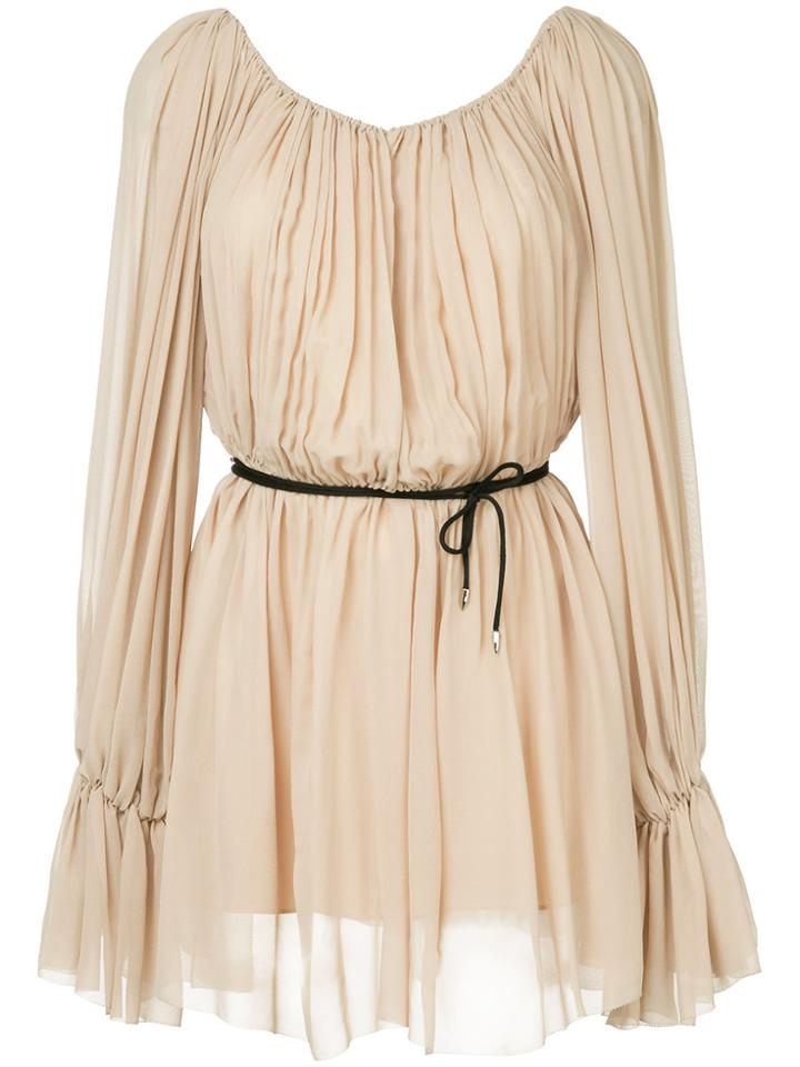 Mugler Georgette Dress - Nude & Neutrals