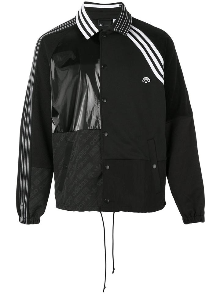 Adidas Originals By Alexander Wang - Contrasting Panel Logo Jacket - Unisex - Cotton/nylon/polyester - M, Black, Cotton/nylon/polyester