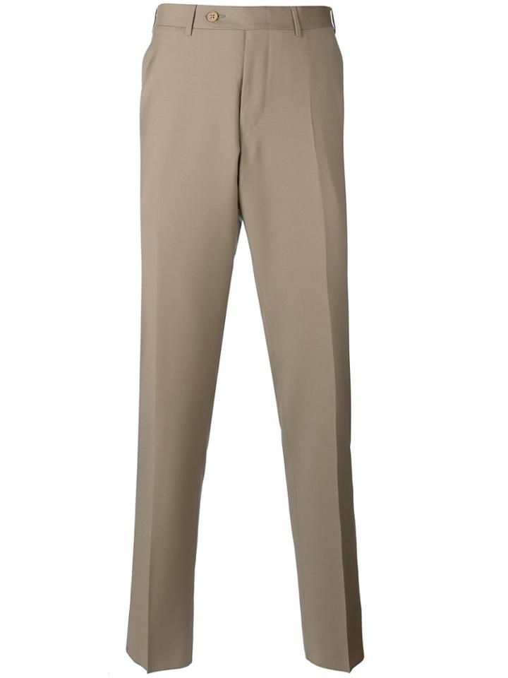 Canali Regular Trousers - Nude & Neutrals