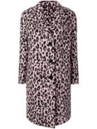 Ermanno Scervino Leopard Pattern Coat - Pink & Purple