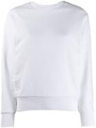 Thom Browne Back Tricolour Stripe Sweatshirt - White