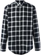 Msgm Checked Shirt, Men's, Size: 42, Black, Cotton