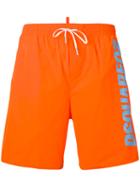 Dsquared2 - Side Logo Swim Short - Men - Polyester - 52, Yellow/orange, Polyester