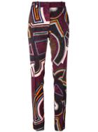 Emilio Pucci Printed Straight Trousers, Women's, Size: 44, Acetate/viscose/cotton