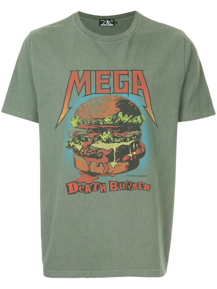 Hysteric Glamour Mega Death Burger Print T-shirt - Green