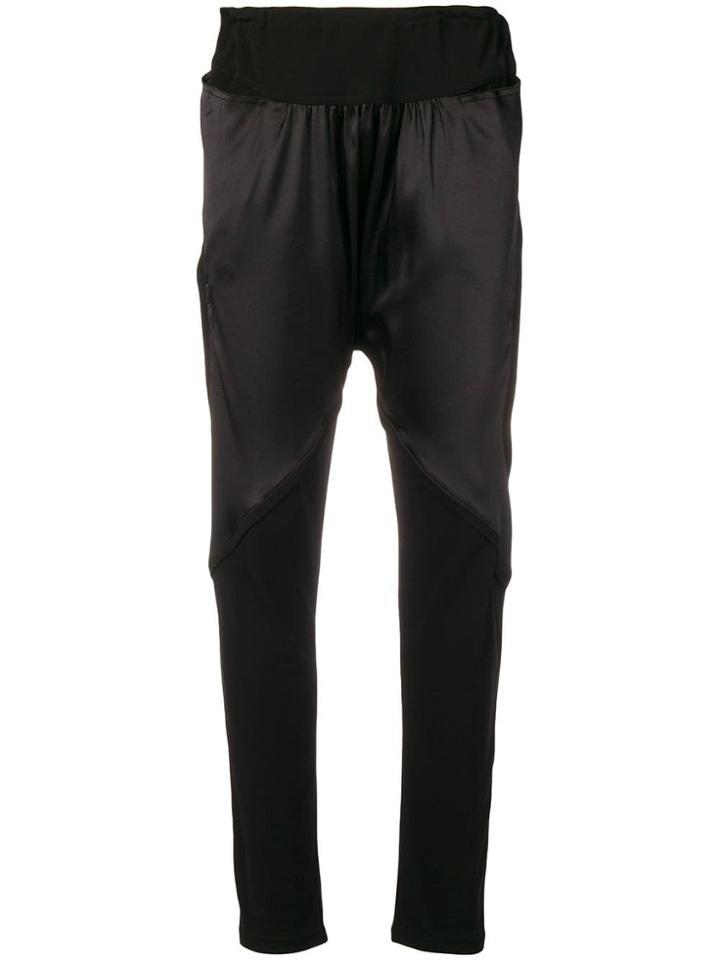 Tsumori Chisato Panelled Drop Crotch Joggers - Black