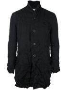 Individual Sentiments Woven Shawl Collar Jacket - Black