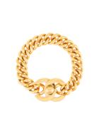 Chanel Vintage Cc Turnlock Chain Bracelt - Gold
