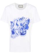 Gucci Tiger's Head Print T-shirt - White