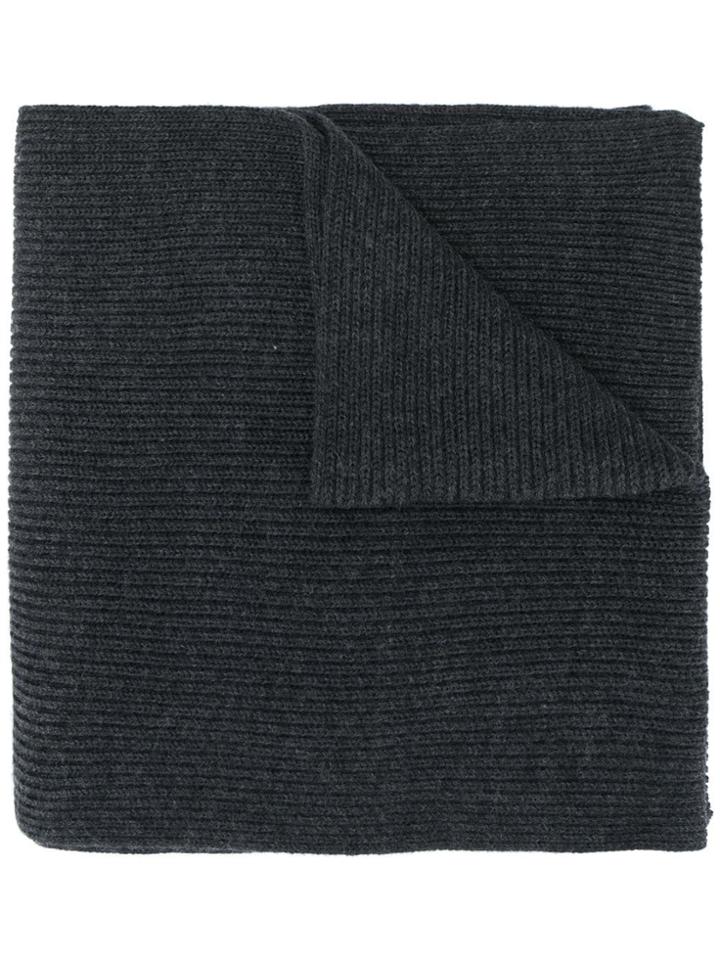 Polo Ralph Lauren Logo Ribbed Scarf - Grey