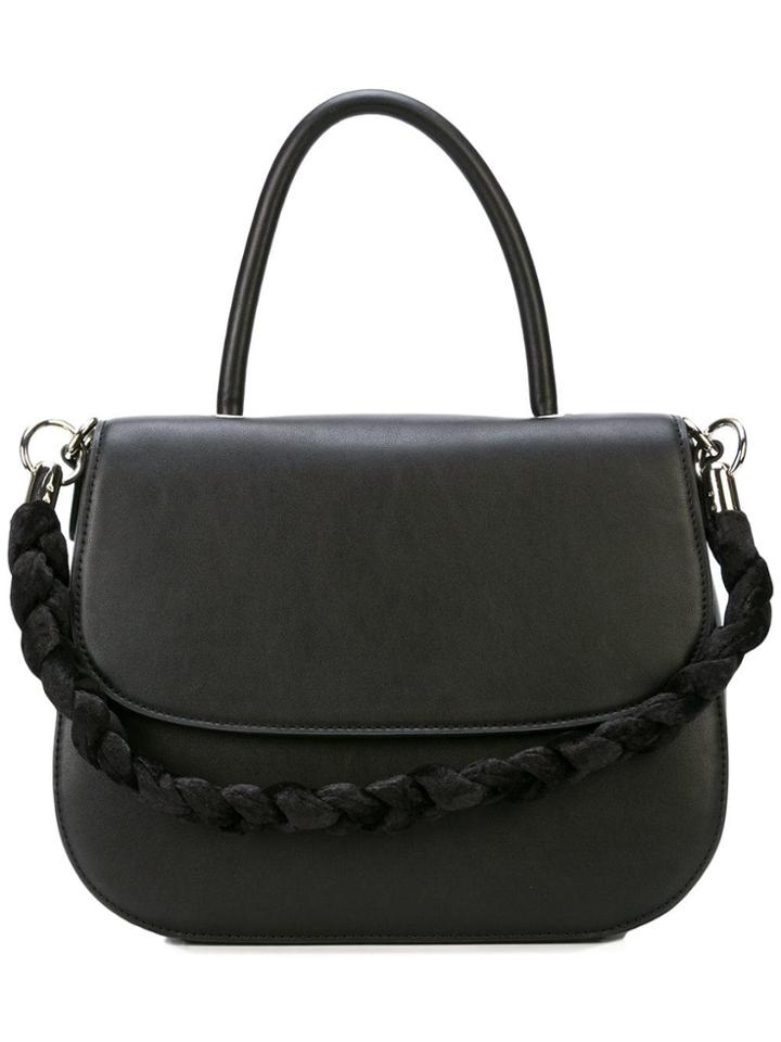 Christian Siriano Braided Strap Tote Bag - Black