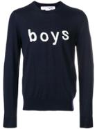Comme Des Garçons Shirt Boys Logo Embroidery Jumper - Blue