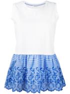 P.a.r.o.s.h. - Broderie Anglaise-trimmed Tank Top - Women - Cotton/polyester - M, White, Cotton/polyester