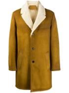 Prada Sheepskin Buttoned Midi Coat - Neutrals