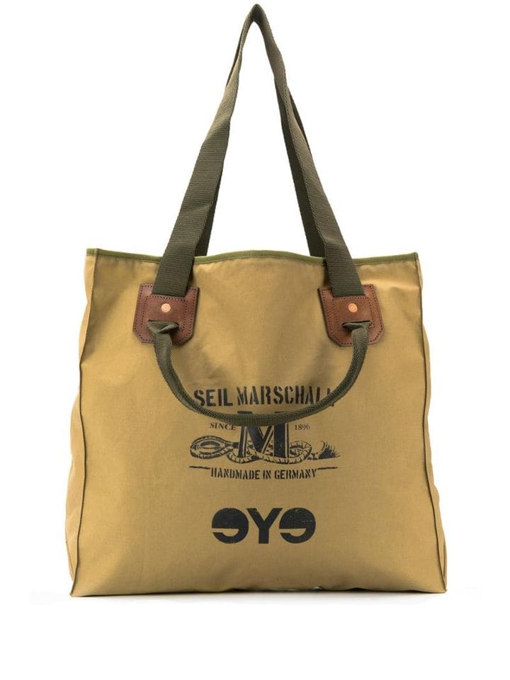 Junya Watanabe Man Large Graphic Print Shoulder Bag - Neutrals