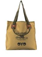 Junya Watanabe Man Large Graphic Print Shoulder Bag - Neutrals
