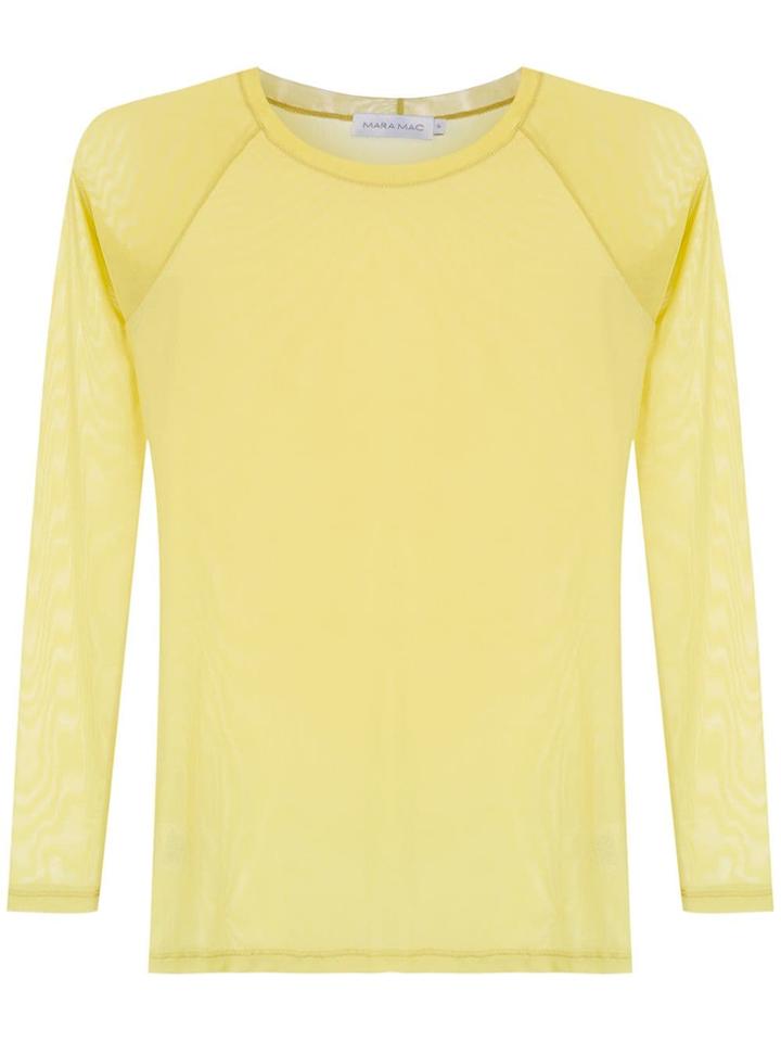 Mara Mac Sheer Blouse - Yellow