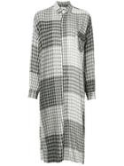 Comme Des Garçons Vintage Oversized Checked Shirt Dress - Black