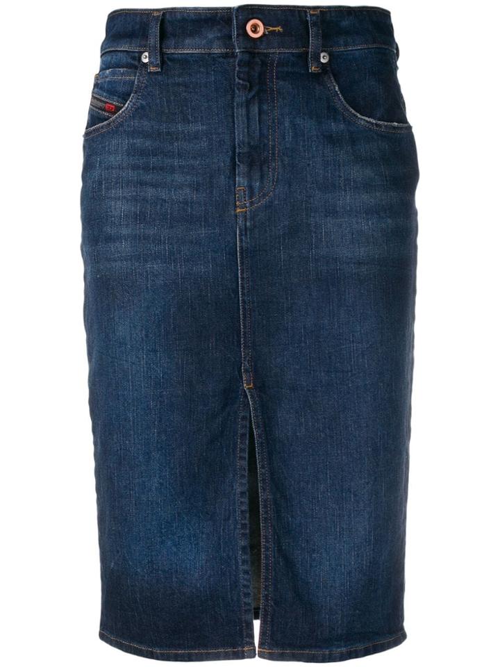 Diesel Pencil Denim Skirt - Blue