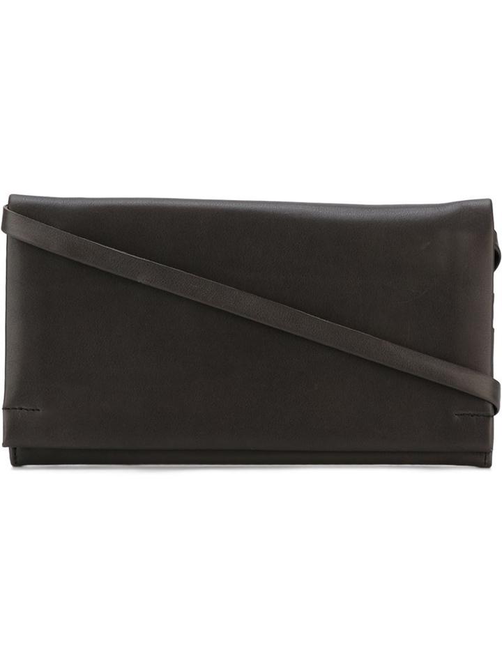 Isaac Reina Classic Flap Cross Body Bag, Women's, Grey, Calf Leather