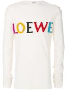 Loewe Longsleeved Logo T-shirt - White