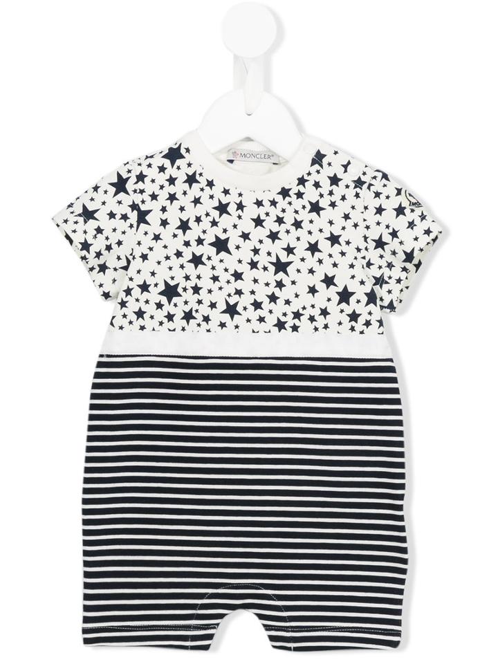 Moncler Kids - Stars And Stripes Romper - Kids - Cotton/spandex/elastane - 12-18 Mth, White