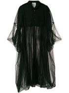 Comme Des Garçons Noir Kei Ninomiya Long Chunky Tulle Coat - Black
