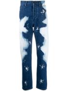 Calvin Klein Jeans Est. 1978 Bleached Straight-leg Jeans - Blue