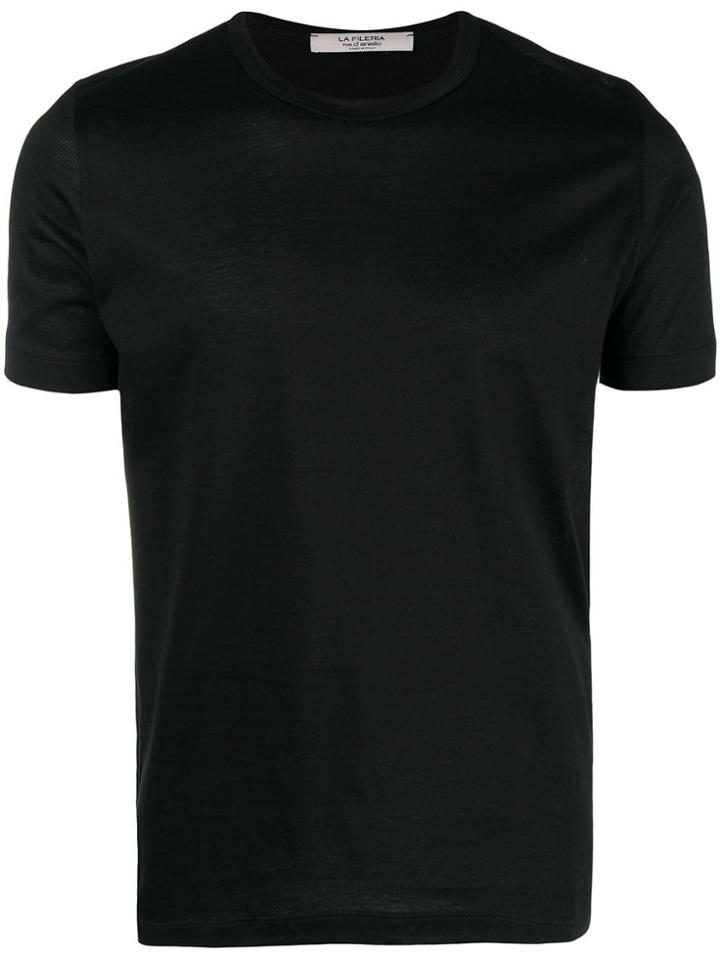 La Fileria For D'aniello Plain Regular T-shirt - Black