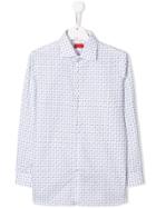 Isaia Kids Teen Paisley Print Shirt - White