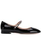 Miu Miu Patent Ballerina Shoes - Black