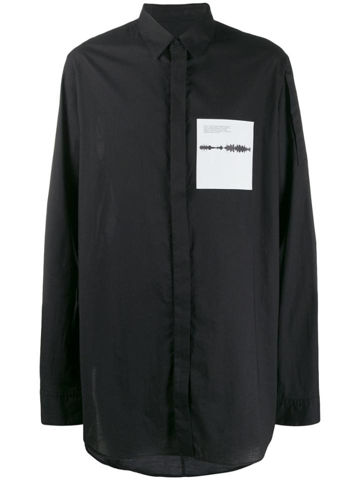 Julius Sound Frequency Patch Shirt - Black