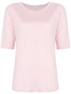 Filippa-k Scoop Cropped Sleeve Top - Pink & Purple