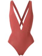Haight V-neck Swimsuit - Red