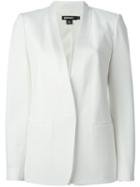 Dkny V-neck Blazer, Women's, Size: 6, White, Triacetate/polyester