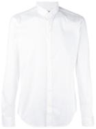 Wooyoungmi Band Collar Shirt, Men's, Size: 46, White, Cotton/polyamide/spandex/elastane