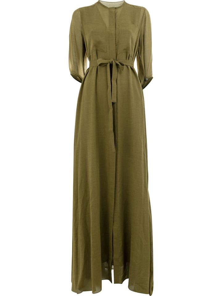 Maison Rabih Kayrouz Belted Maxi Shirt Dress - Green