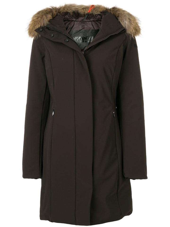 Rrd Fur-trimmed Parka Coat - Brown