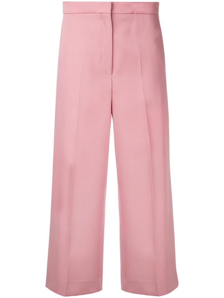 Rochas Cropped Pants - Pink & Purple