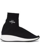 Joshua Sanders Fly To London Sock Boot Sneakers - Black