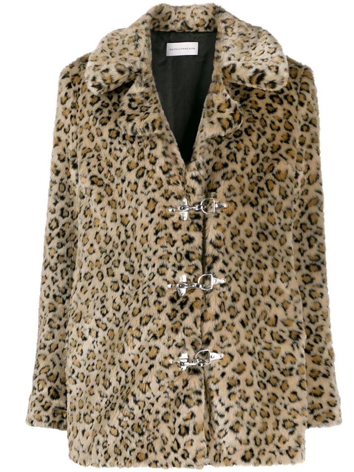 Faith Connexion Faux Fur Coat - Neutrals