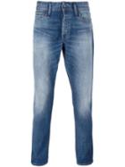 Denham 'shank Ava 821' Slim Fit Jeans, Men's, Size: 36/34, Blue, Cotton/calf Leather/spandex/elastane