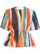 Solace - Vertical Striped Top - Women - Polyester - 10, Polyester