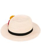 Eugenia Kim - Lillian Pom-pom Fedora - Women - Hemp/polyester/polypropylene - One Size, Nude/neutrals, Hemp/polyester/polypropylene