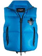 Dsquared2 Quilted Logo Gilet - Blue